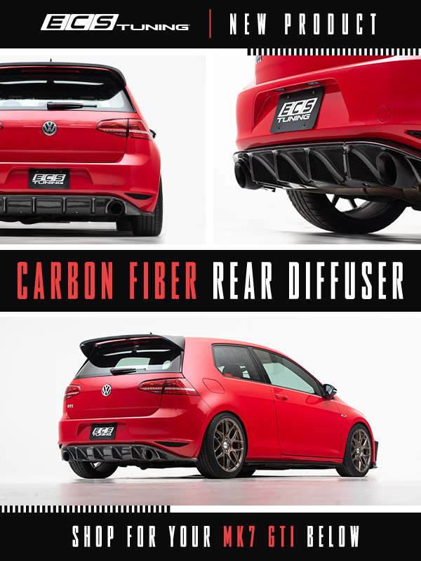 New ECS MK7 GTI Carbon Fiber Rear Diffuser! GOLFMK7 VW GTI MKVII
